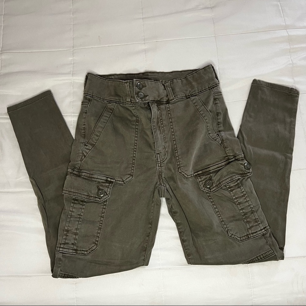 American Eagle super stretch green jeggings